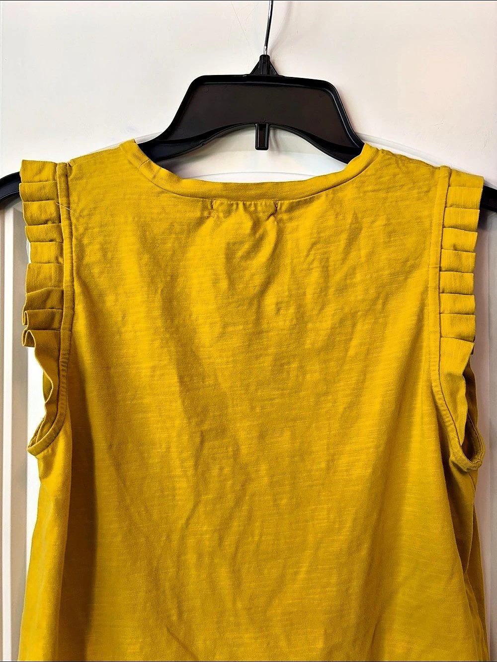 THML Ruffle Shoulder Tank Yellow XS - Picture 5 of 7